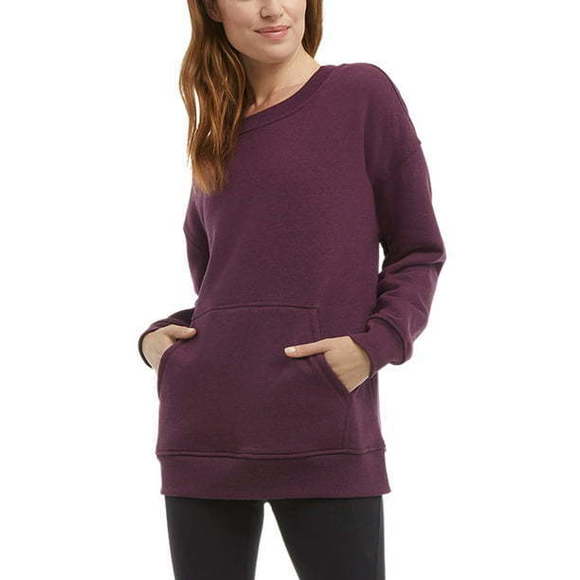 Danskin Womens Front Kangaroo Pocket Oversized Crewneck With Pocket Size Small - Picture 1 of 4